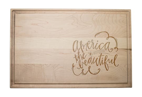 17&#x22; America The Beautiful Cutting Board